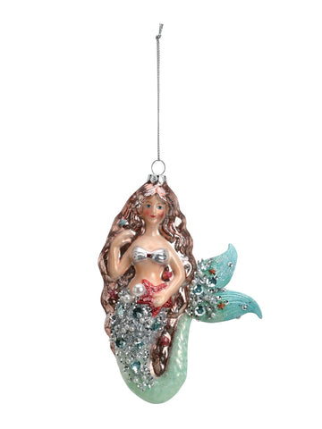 Enchanted Mermaid Glass Ornament