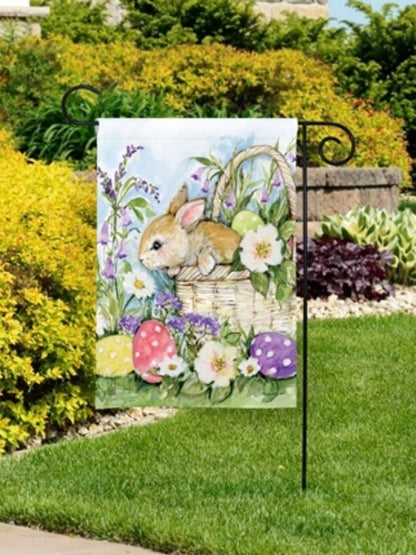 Easter Bunny Basket Garden Flag (Flag Stand Sold Separately)