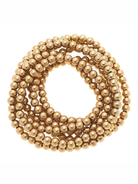 Caterina Endless Sphere Necklace in Worn Gold