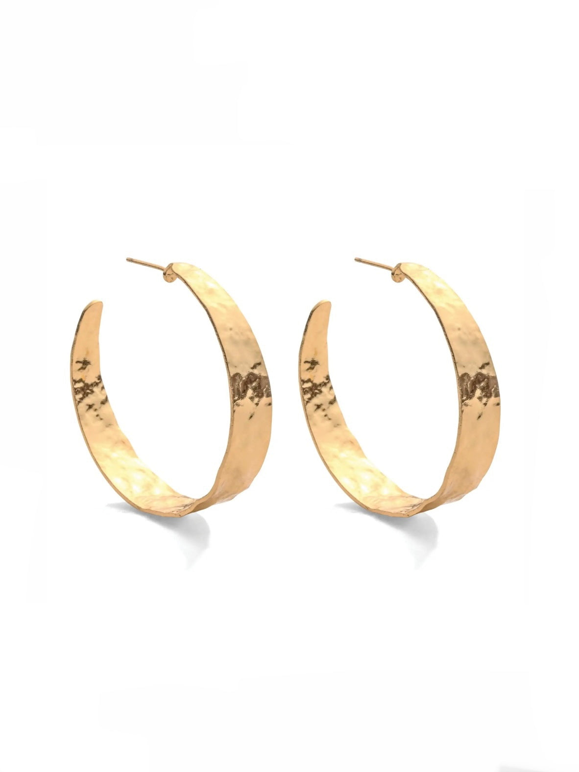 Wide Gilded Collection Hoops | Gold