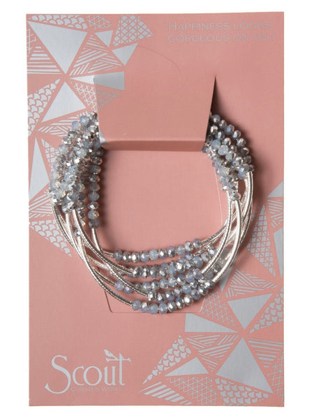 Star/Combo Silver Scout Wrap Bracelet/Necklace