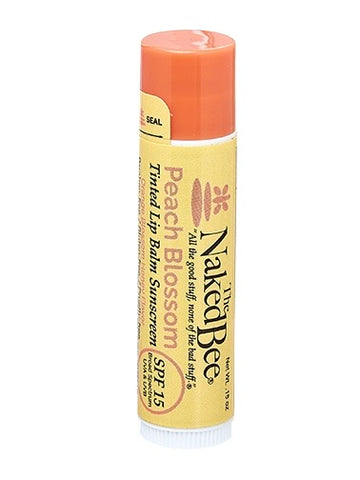 SPF 15 Orange Blossom Honey Tinted Lip Balm in Peach Blossom .15 oz Tube