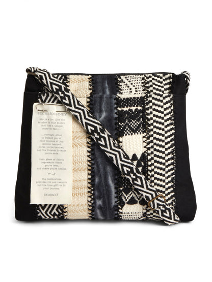 Your Journey Black and Cream Crossbody Bag