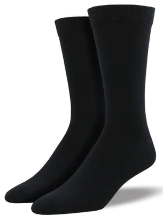 Men’s Bamboo Solid Socks Black