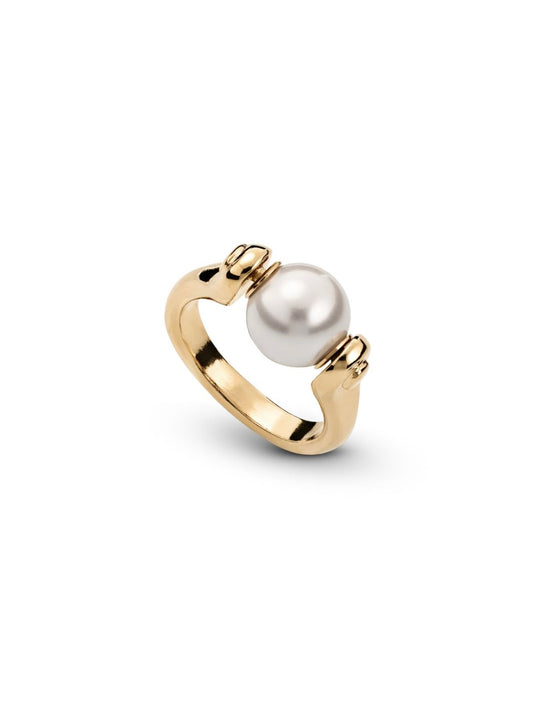 Full Pearl Moon Ring