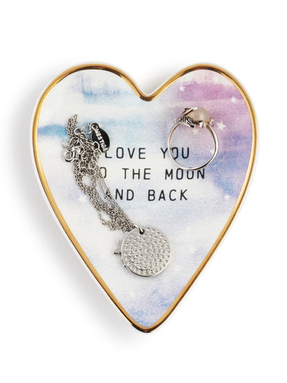 Moon & Back Art Heart Trinket Dish