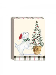 Westie Potted Tree Pets Pocket Notepad