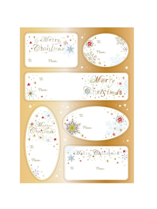 Whimsical Merry Christmas Premium Label