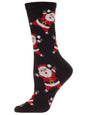 Women’s All Over Santa Crew Socks Black