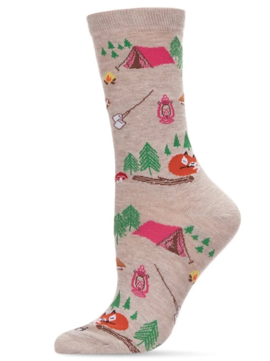 Women’s Camping Trip Bamboo Blend Crew Socks