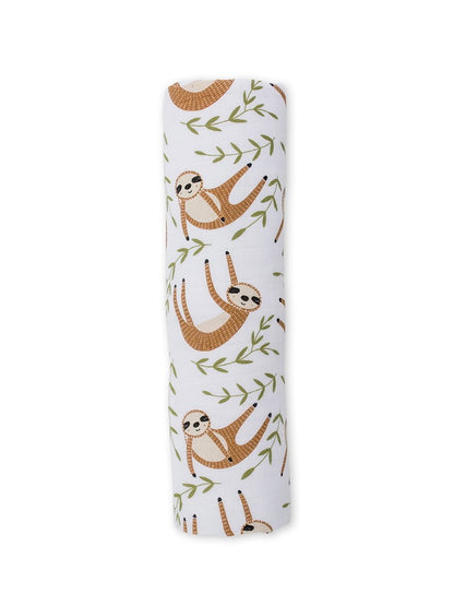 Modern Sloth Swaddling Blanket