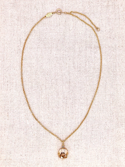 Anne Necklace - Gold with Champagne