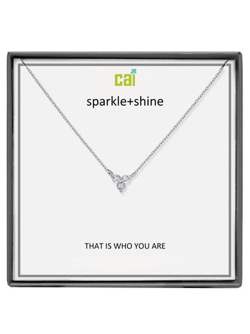 Silver Trio Sparkle + Shine Necklace