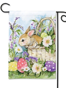 Easter Bunny Basket Garden Flag (Flag Stand Sold Separately)
