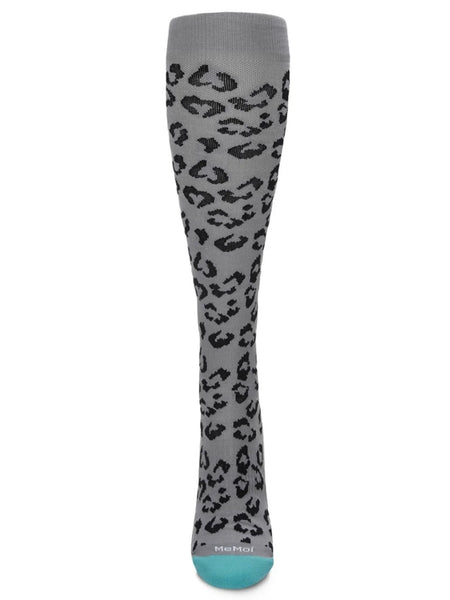 Leopard Wellfit 15-20 mmHg Nylon Compression Socks Gray