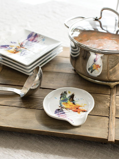 Kaleidoscope Butterfly Spoon Rest by Dean Crouser