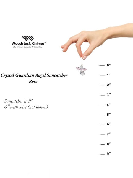 Crystal Guardian Angel™ Sun Catcher - Rose