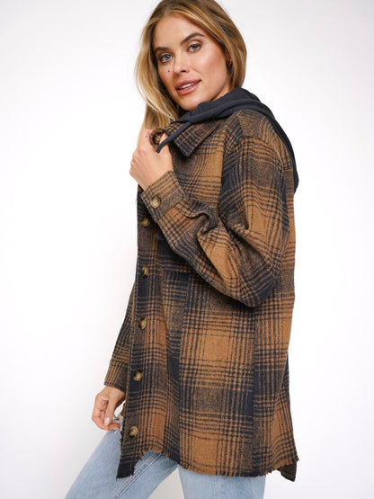 Beatrice Plaid Jacket - Tan