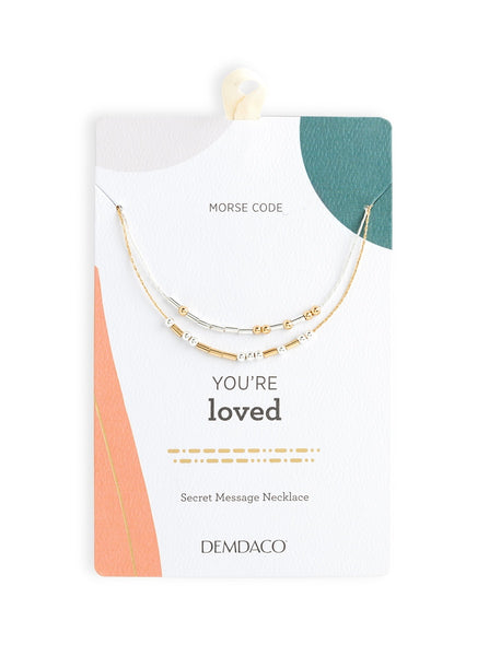 Morse Code Necklace - You’re Loved