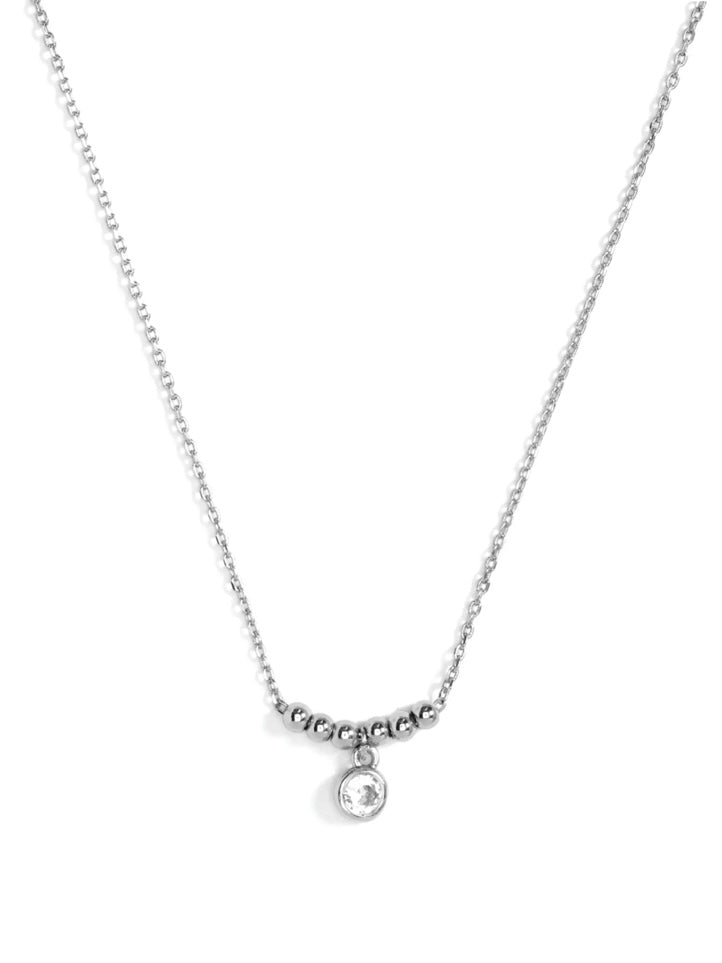 Itty Bitty Accented Necklace - Silver