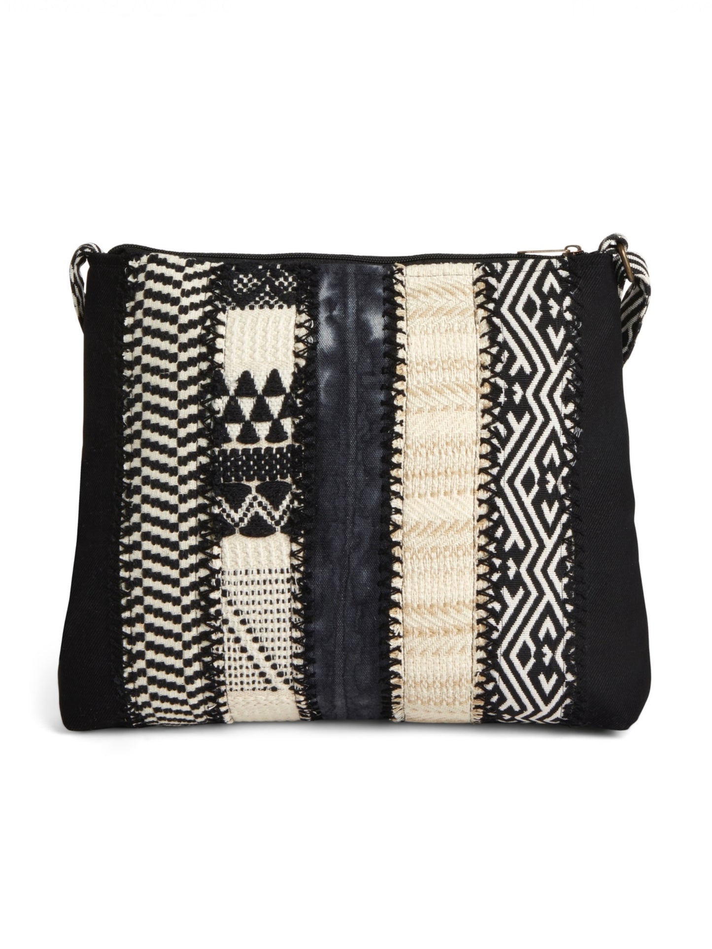 Your Journey Black and Cream Crossbody Bag