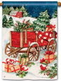 Christmas Farm Wagon Standard Flag (Flag Pole Sold Separately)