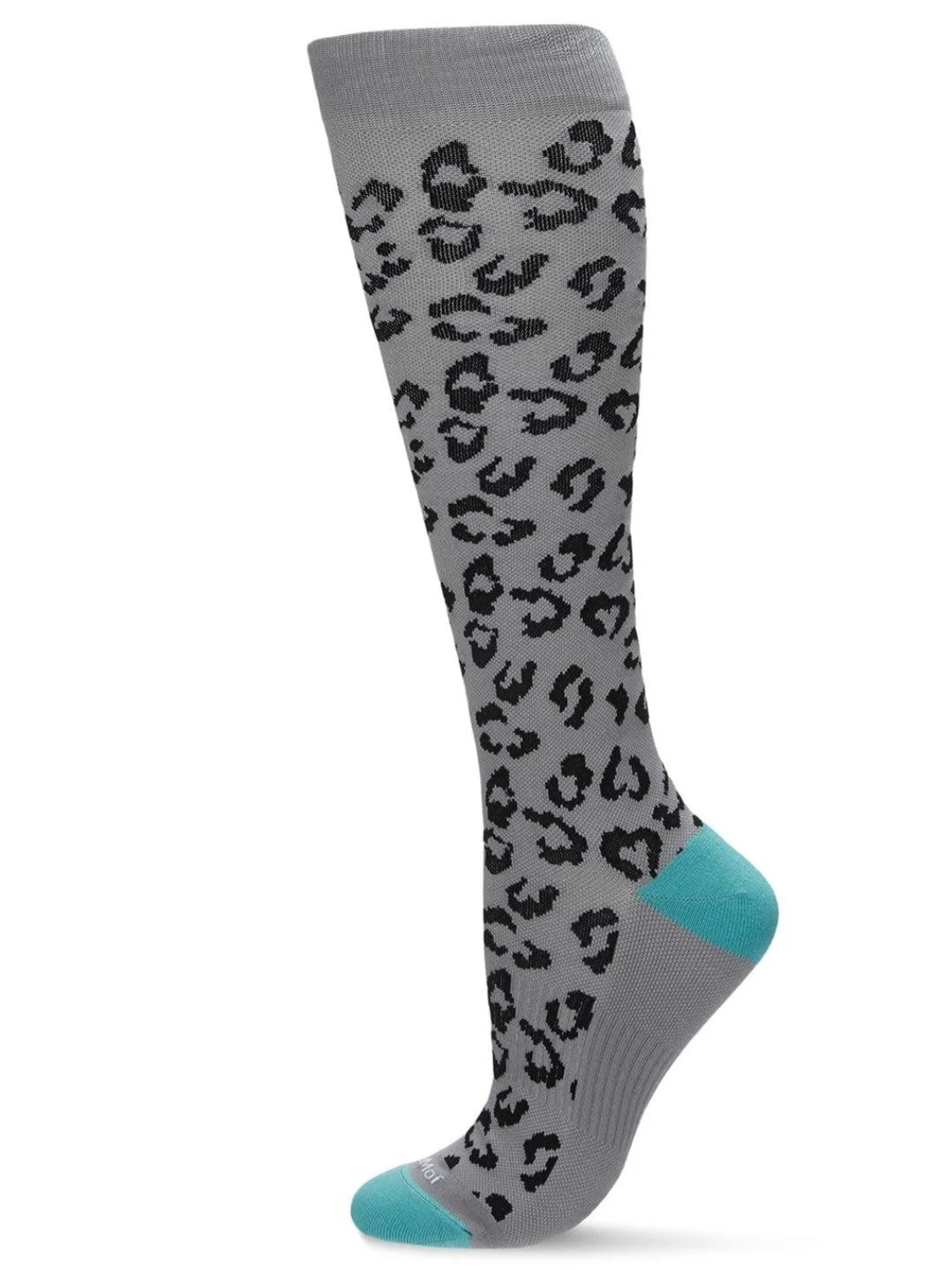 Leopard Wellfit 15-20 mmHg Nylon Compression Socks Gray