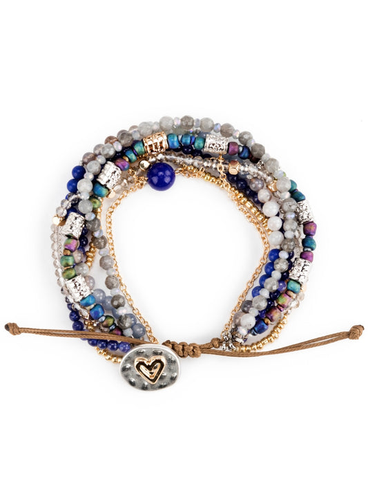 Your Journey Heart Bracelet - Indigo