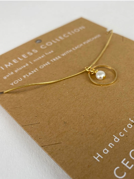 Hepburn Pearl Necklace | Circle