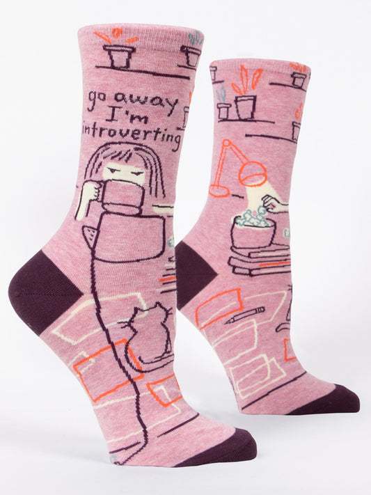 Women’s Go Away I’m Introverting Crew Socks