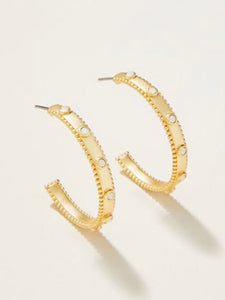 Cristal Hoop Earrings - Gold