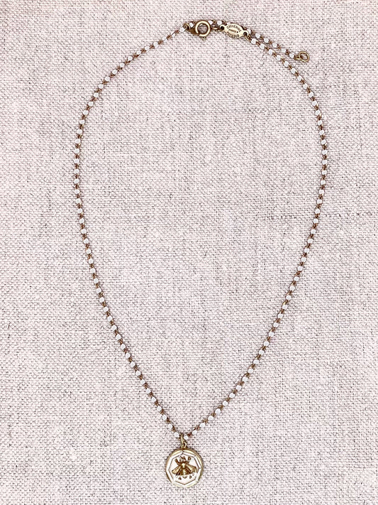 Lille Necklace - Gold with White