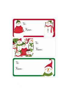Snowman Party Gift Labels