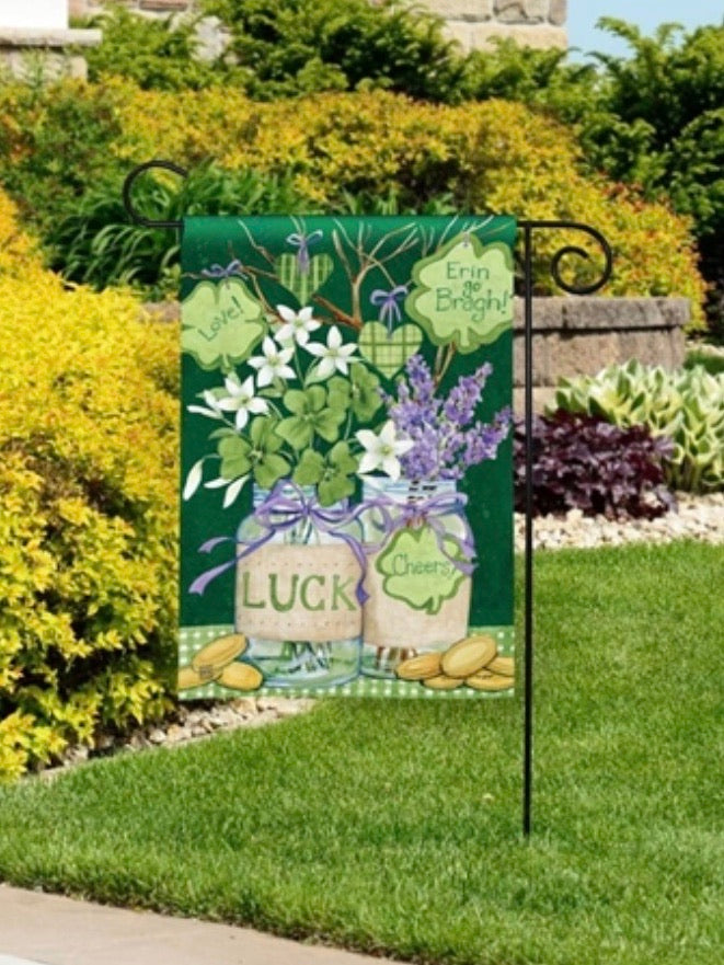 Lucky Shamrocks Garden Flag (Flag Stand Sold Separately)