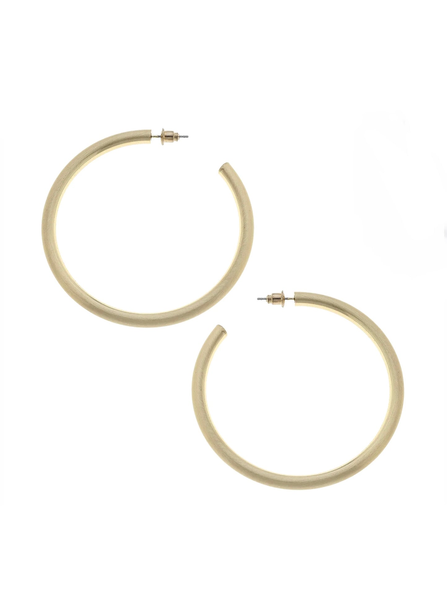 Ivy Hoop Earrings in Satin Gold