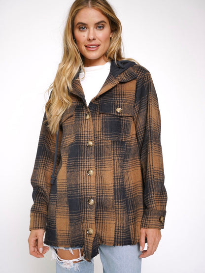 Beatrice Plaid Jacket - Tan