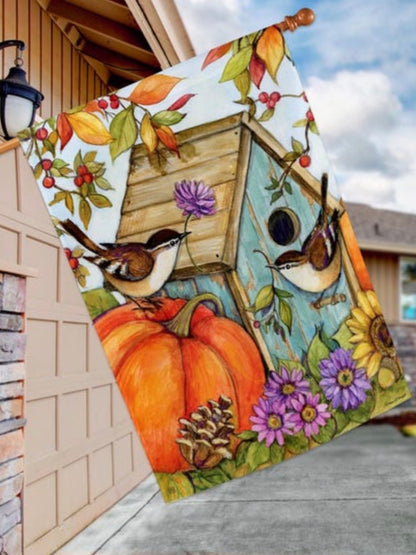 Autumn Birdhouse Standard Flag (Flag Pole Sold Separately)