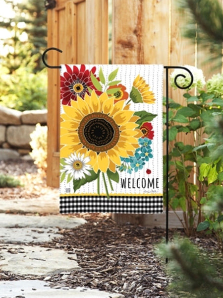 Sunflower Checks Garden Flag (Flag Stand Sold Separately)