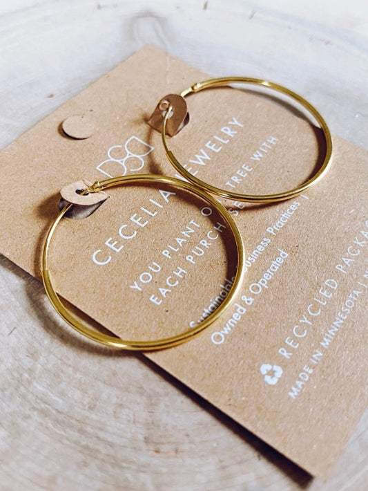 Gatsby Small Hoop Earring | 28 mm
