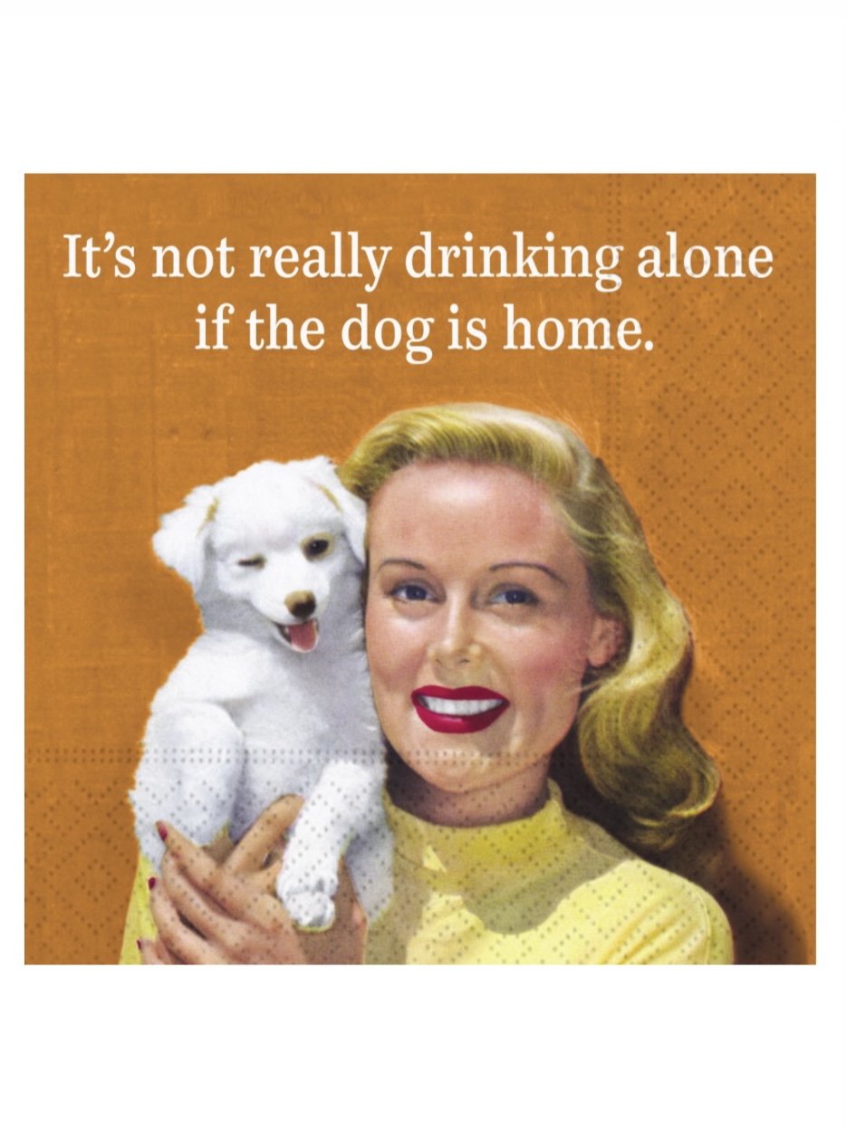 If the Dog Is Home Beverage Napkin