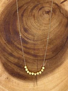 Ten Small Gold Beads Necklace