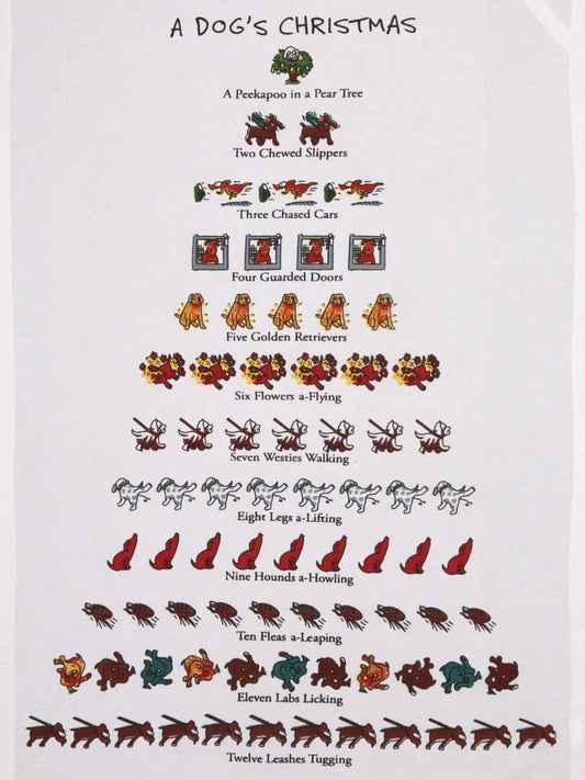 A Dog’s Christmas Print Kitchen Towel