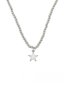 Aria Sphere Necklace in Worn Silver - Star