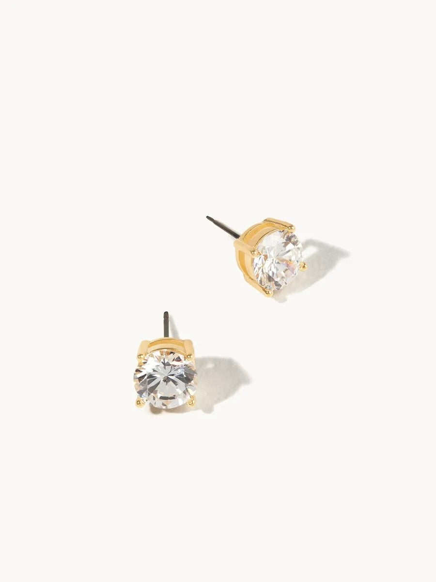 Delicate Sparkle Stud Earrings - Gold