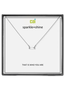 Silver Bar Sparkle + Shine Necklace