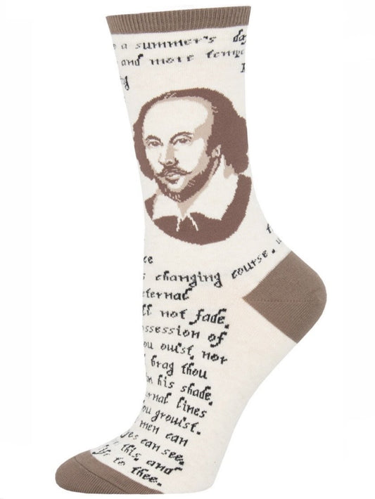 Women’s Shakespeare Sonnet Socks Ivory Heather