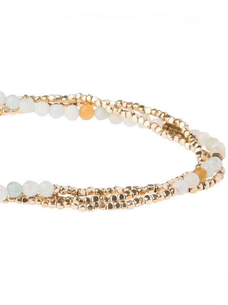 Delicate Stone Amazonite - Stone of Courage Wrap Bracelet/Necklace
