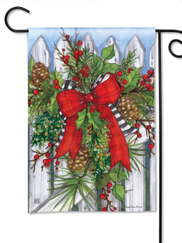 Holiday Garland Garden Flag (Flag Stand Sold Separately)
