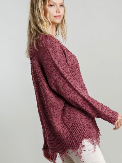 Jayleen Sweater - Wine