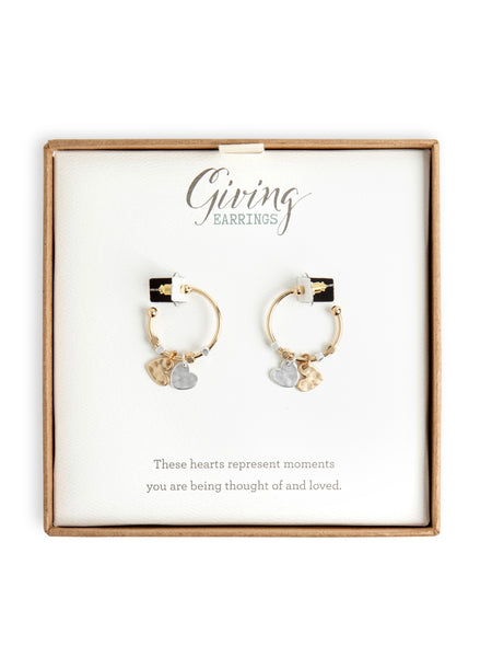 Giving Earrings - Double Heart